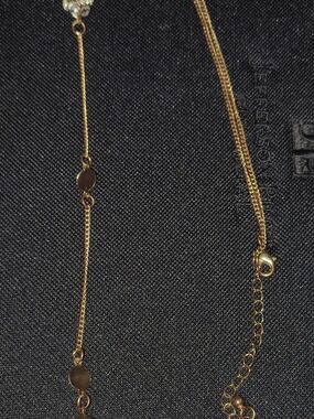 AVA & AIDEN Brass Necklace Ball and Tassel Pendant New NWT